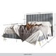 preview thumbnail 10 of 18, CraftPorch Modern Velvet Tufted Upholstered Gold Accent Platform Bed