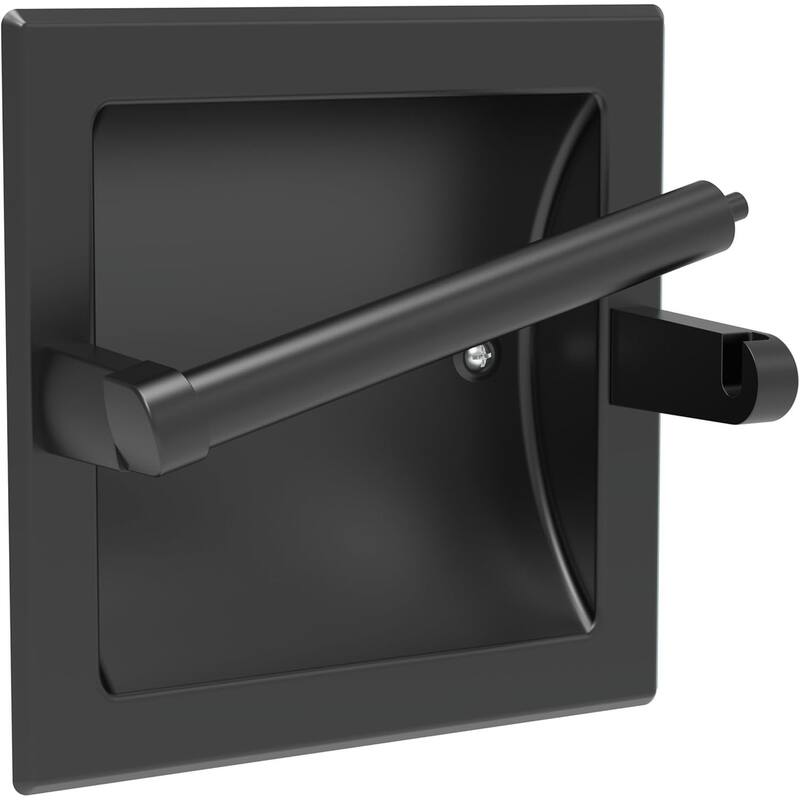 Embedded toilet paper holder, modern hotel style rotating wall mounted toilet paper holder
