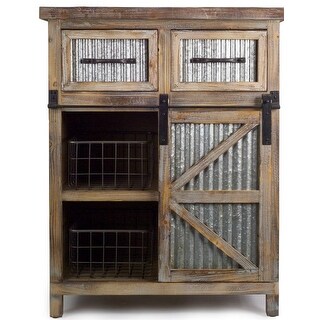 Shop 31 5 L X 39 5 H Country Rustic Wooden Kitchen Cabinet With