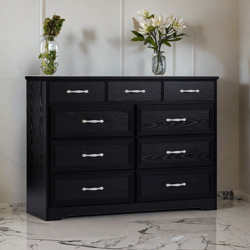 big lots black dresser 9-Drawers-Long-Dresser,-Wood-Storage-Cabinet,-Black.jpg A-Line Modern Simple Wedding OCT 2025 This is the statement Size:Medium (Fits Pant Size 5-7)