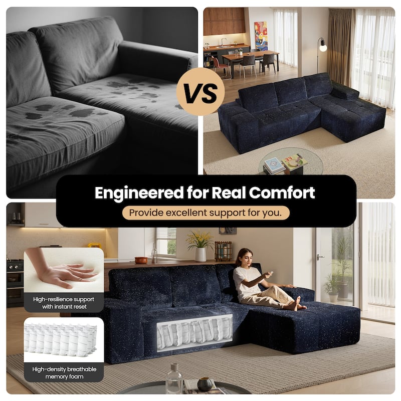 XIZZI Modular Sectional Sofa with L-Shape Chaise