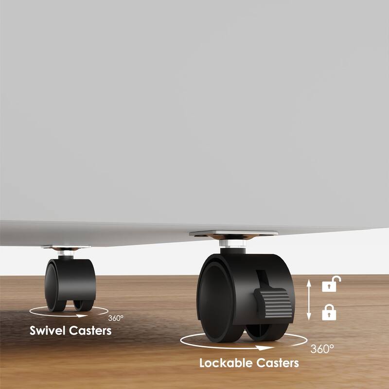 3-Drawer Vertical Filing Cabinet Rolling Wood Mobile File Cabinets Under Desk for Home Office with Casters (Non-Assembled)