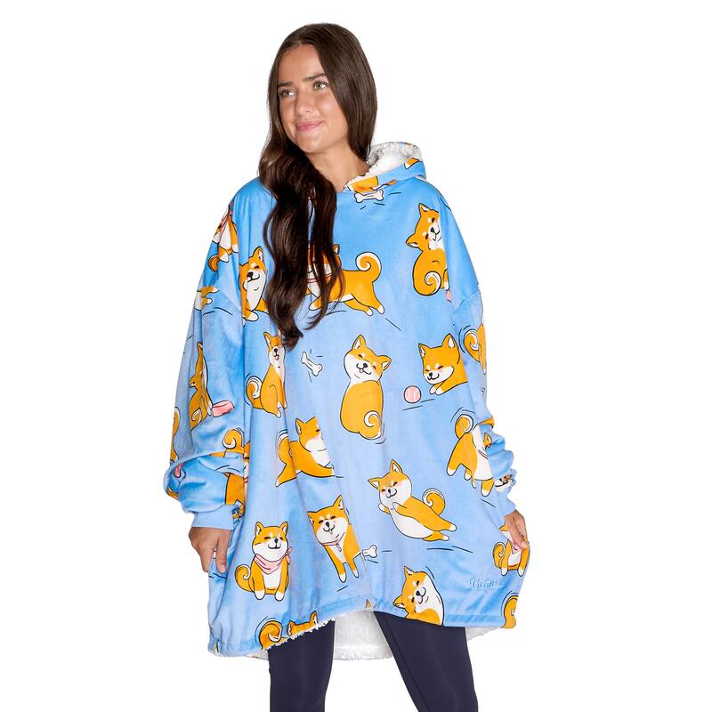 Bare Homey B-Cozy Oversized Sherpa Wearable Blanket