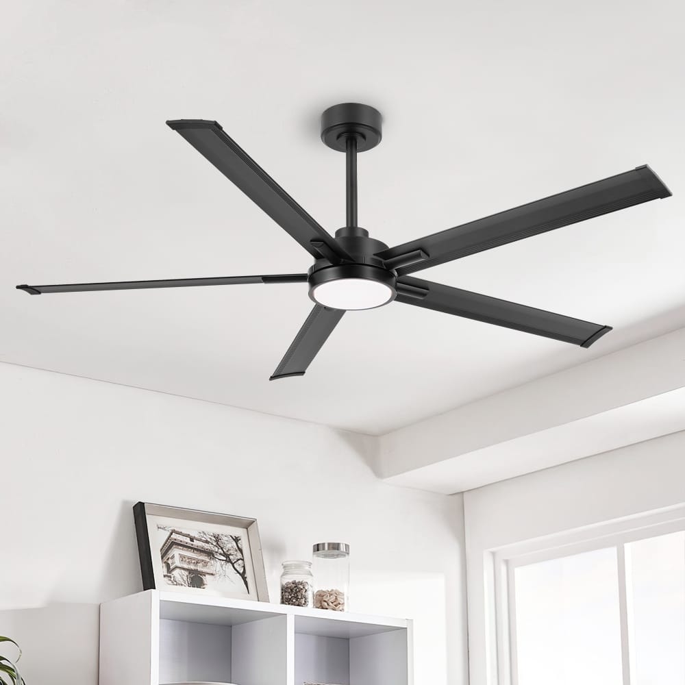 MLiAN 60 In. 5 Aluminium Blades Indoor LED Ceiling Fan with Remote, Smart Ceiling Fan - 60"