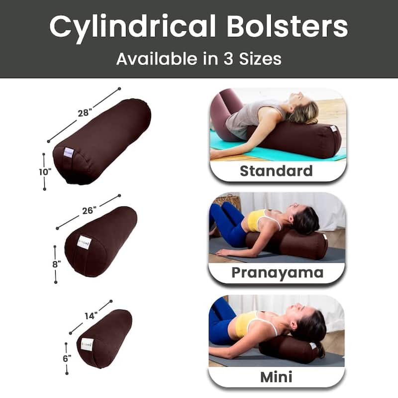 Sol Living Cylindrical Cotton Yoga Bolster