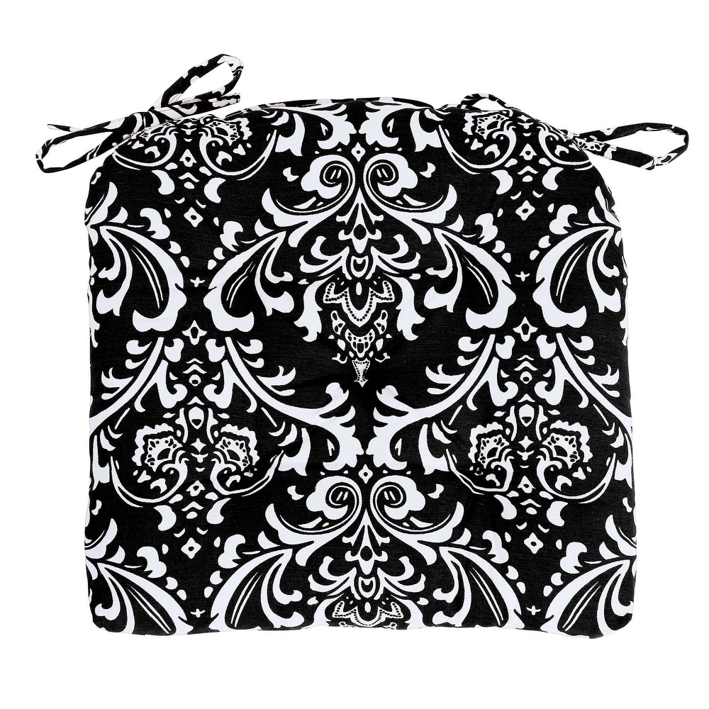 Handcrafted Cotton Chair Seat Pads Cushions with Ties - 16''x16'' for Dining | Home | Office Chairs