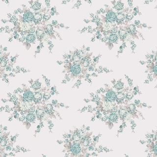 Shabby Chic by Rachel Ashwell Rose Blossom Teal Wallpaper