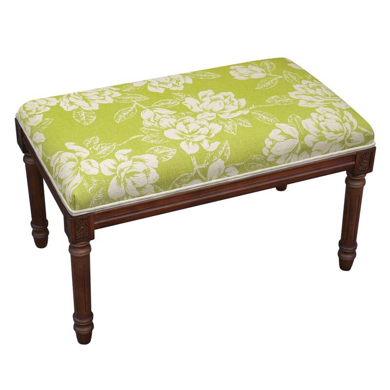 Chartreuse Magnolia Bench with Wood Stain Finish Bed Bath & Beyond