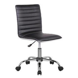 Porthos Home Lindsey Faux Leather Office Chair with Chrome Base