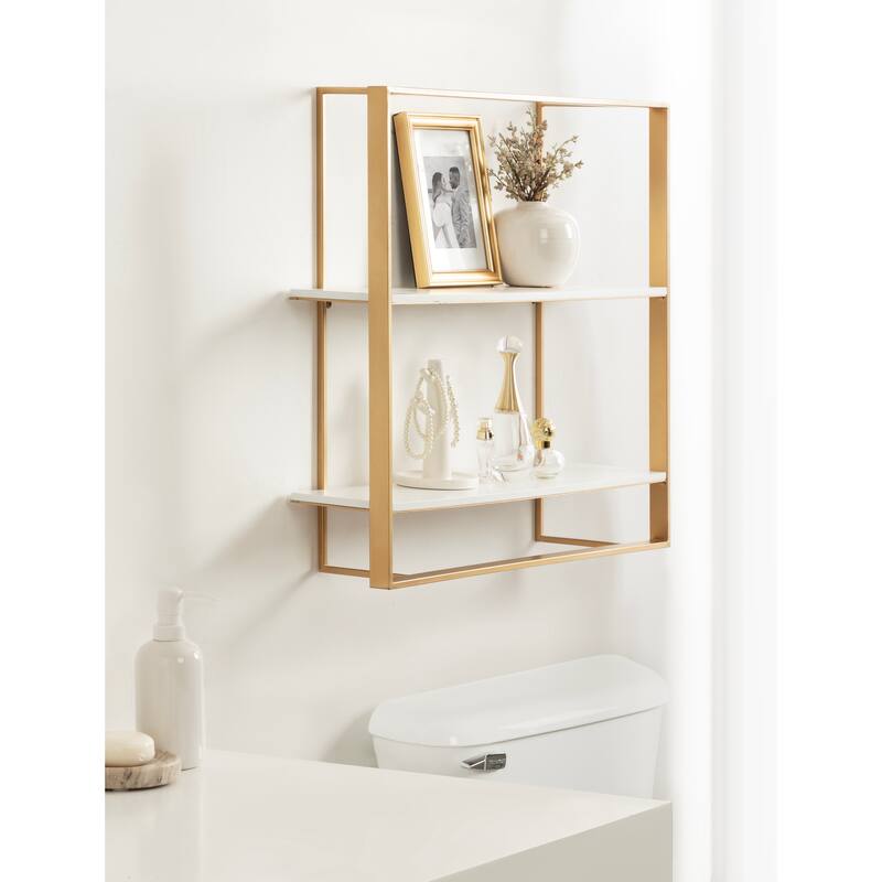 Kate and Laurel Kercheval Modern Wood Shelf