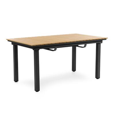 Mackay Teak Top & Metal Extendable Outdoor Dining Table for 6-8 People