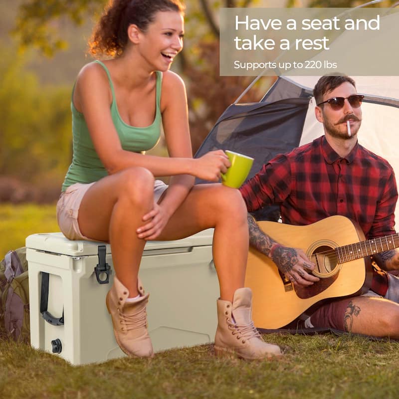 50 QT Rotomolded Cooler Portable Ice Chest Ice Retention for 5-7 Days