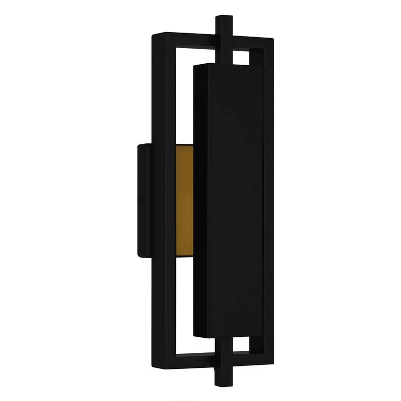 Pointsett Integrated LED Matte Black Outdoor Wall Lantern