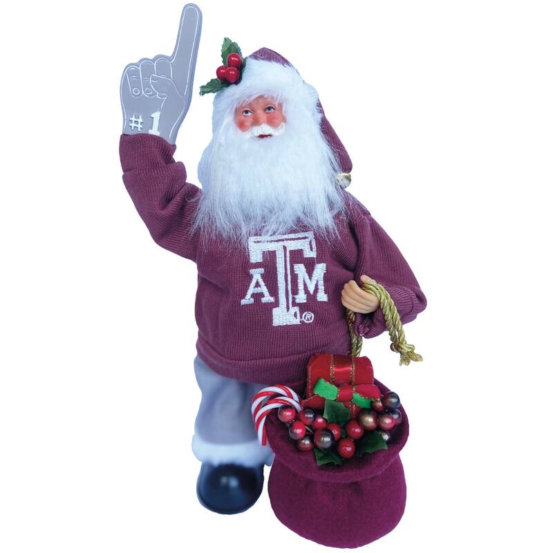 NCAA 12" Texas A and M Animated/Musical Santa