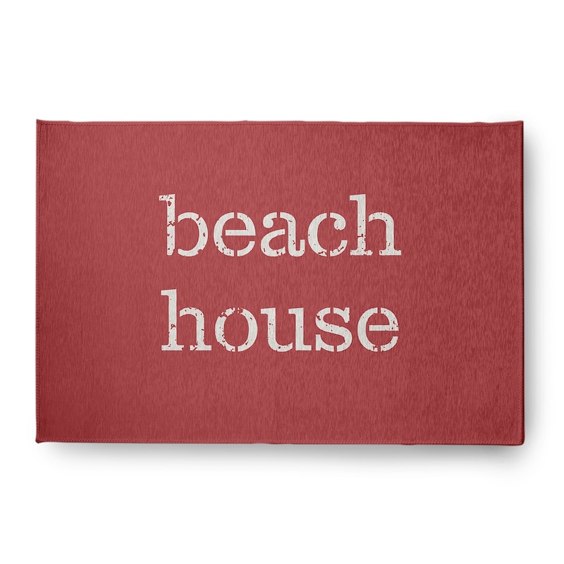 Beach House Nautical Indoor/Outdoor Rug - Ligonberry Red - 4' x 6'