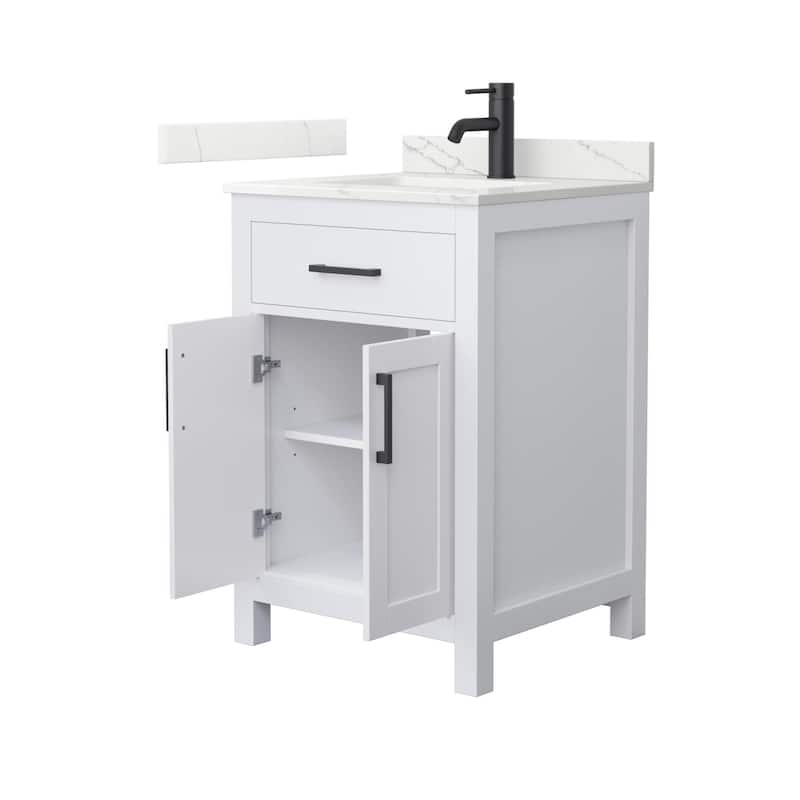 Wyndham Collection WCG2424-24S-QTZ-UNSMXX Beckett 24" Free Standing