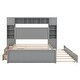 preview thumbnail 7 of 13, Gray Queen Wooden Storage Platform Bed w/All-in-One Cabinet & Sockets
