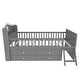 preview thumbnail 32 of 36, Twin Size Platform Bed Frame with 4 Storage Drawers & Guardrail Headboard for Bedroom, Wooden Kids Storage Bed with Ladder