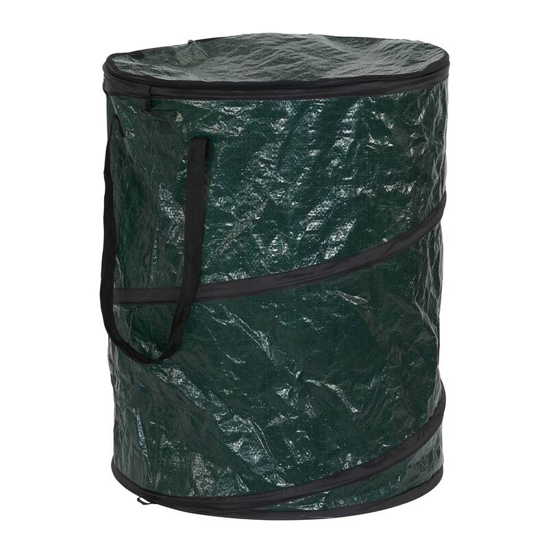 Household Essentials Pop-Up Zip-Top Hamper - Green