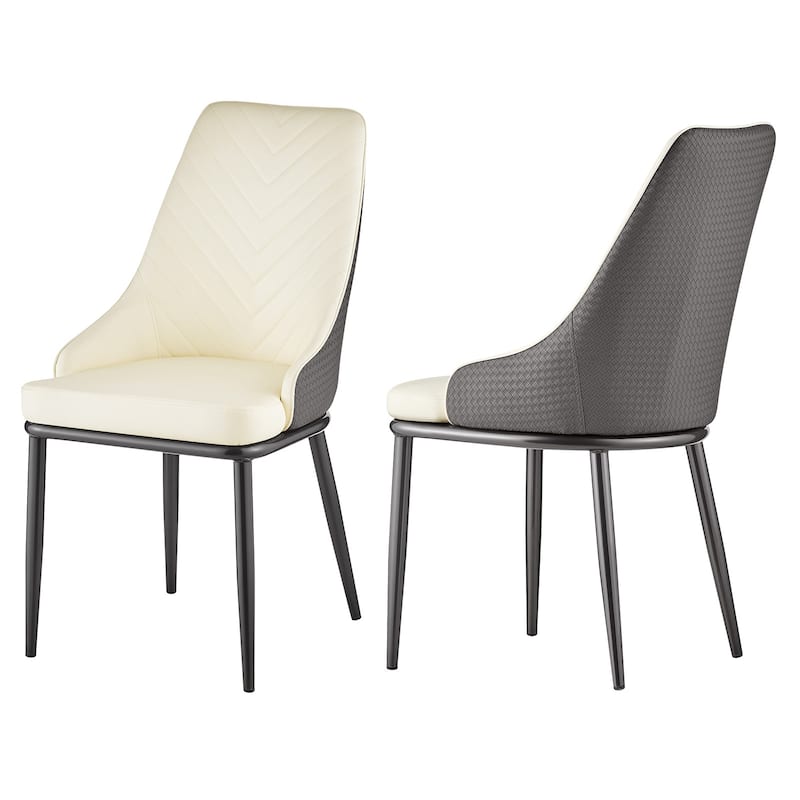 Faux Leather Upholstered Dining Chairs, Set of 4 - 18.1"W x 21.3"W x 36.6"H