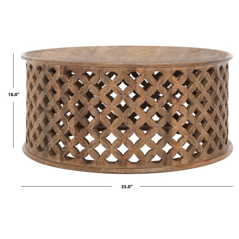 SAFAVIEH Home Collection Kaydix Round Coffee Table - 35" L x 35" D x 16" H