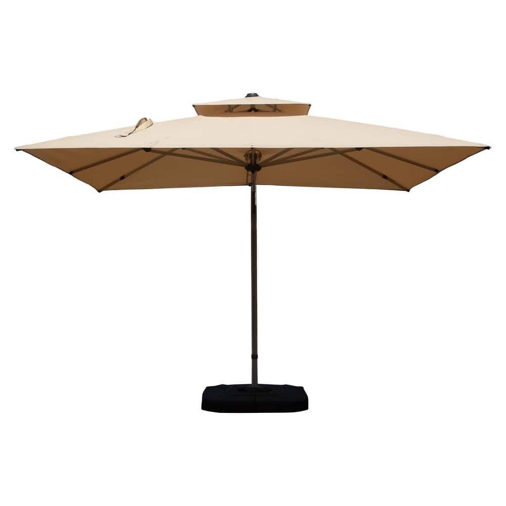 9 ft. Aluminum Cantilever Tilt Patio Umbrella with Center Pole (Base Not Included)