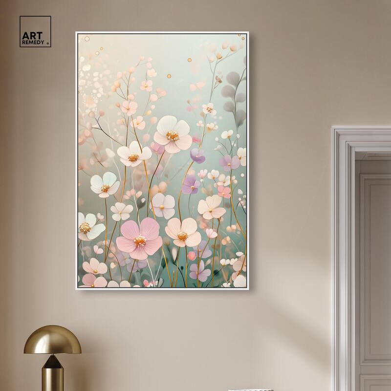 Tiny Blooms I Canvas by Art Remedy