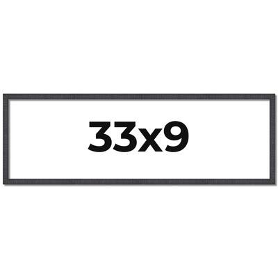 33x9 Frame Brown Solid Wood Picture Frame - Complete Modern Photo