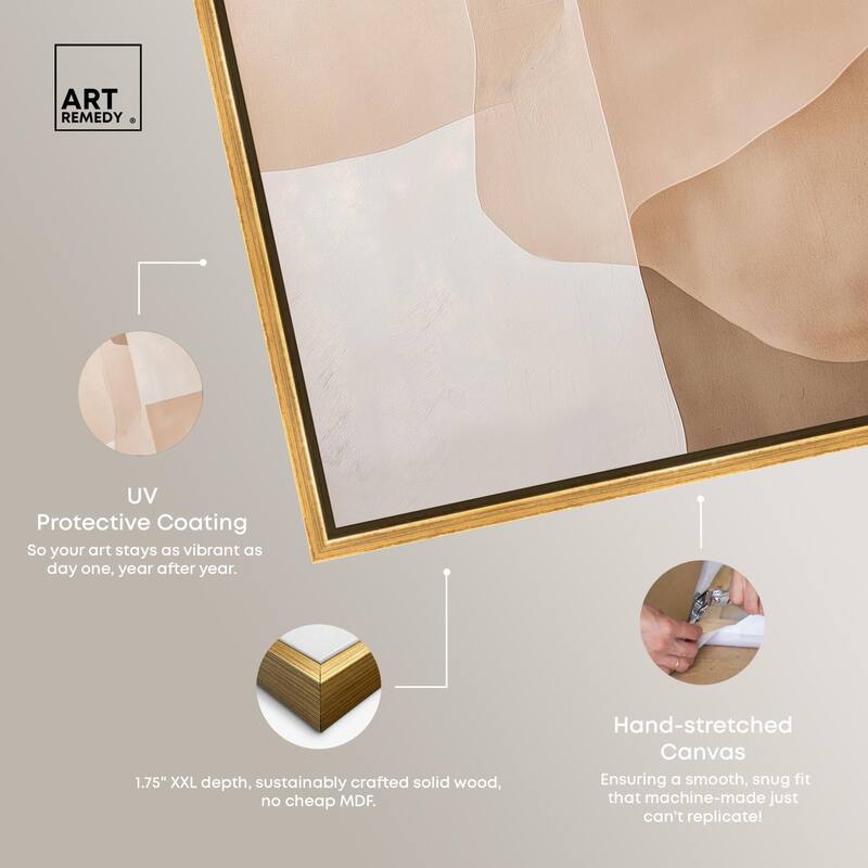 Forms in Beige II Canvas by Art Remedy
