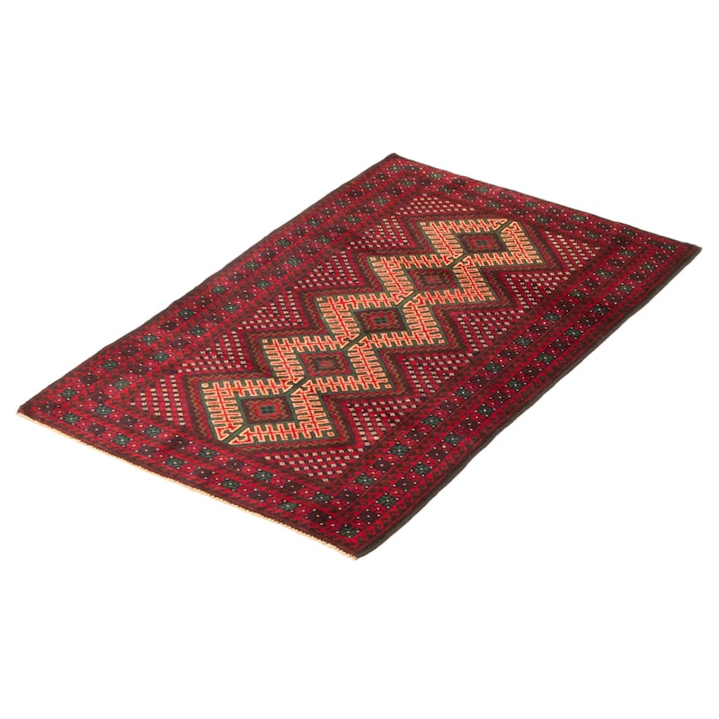 Teimani Red Rug 3'0" x 4'11" - 3'0 x 4'11