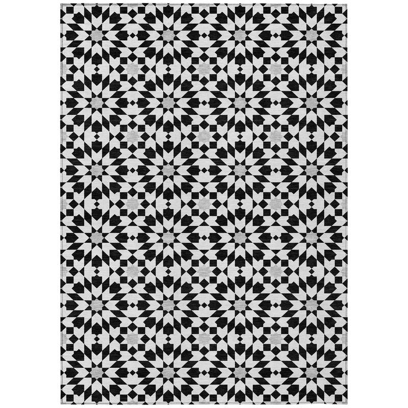 Machine Washable Indoor/ Outdoor Chantille Boho Morrocan Rug