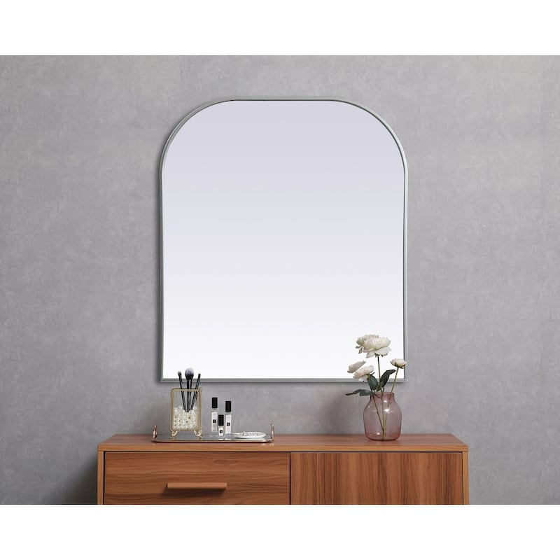 Indigo Home Metal Frame Arch Mirror 36x42 Inch