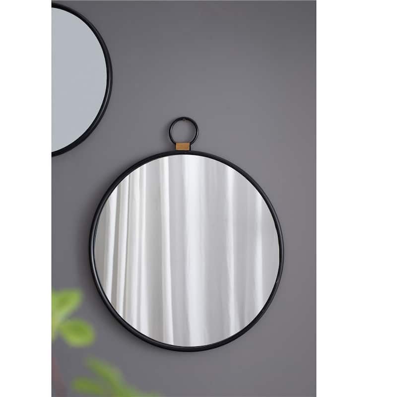 Wall Mirror with Black Frame, Contemporary Minimalist Accent Mirror