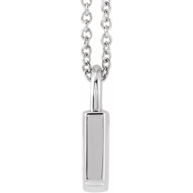 Curata 14k White Gold 12.02x8mm Engravable Polished Lock 16-18" Necklace