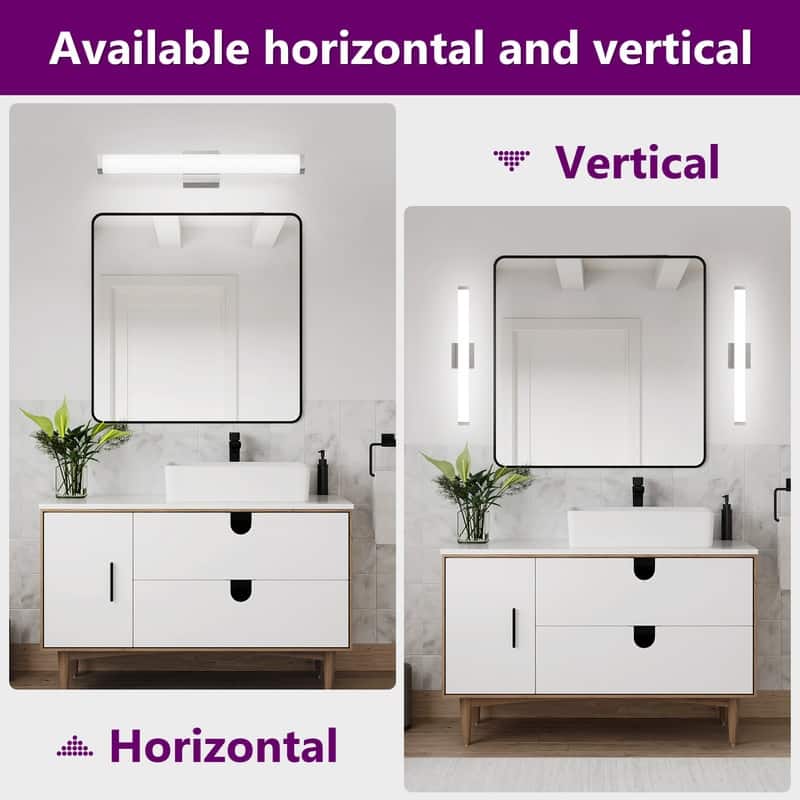 Dimmable LED Bath Bar, Modern Square Bathroom Vanity Light For Mirror