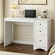 preview thumbnail 1 of 6, 48" White Computer Desk with 3 Drawers, Modern Writing Desk with Storage for Home Office or Study 19.7"D x 47.2"W x 29.7"H - White