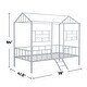 preview thumbnail 8 of 13, Metal Twin-Size Loft Bed with House Design