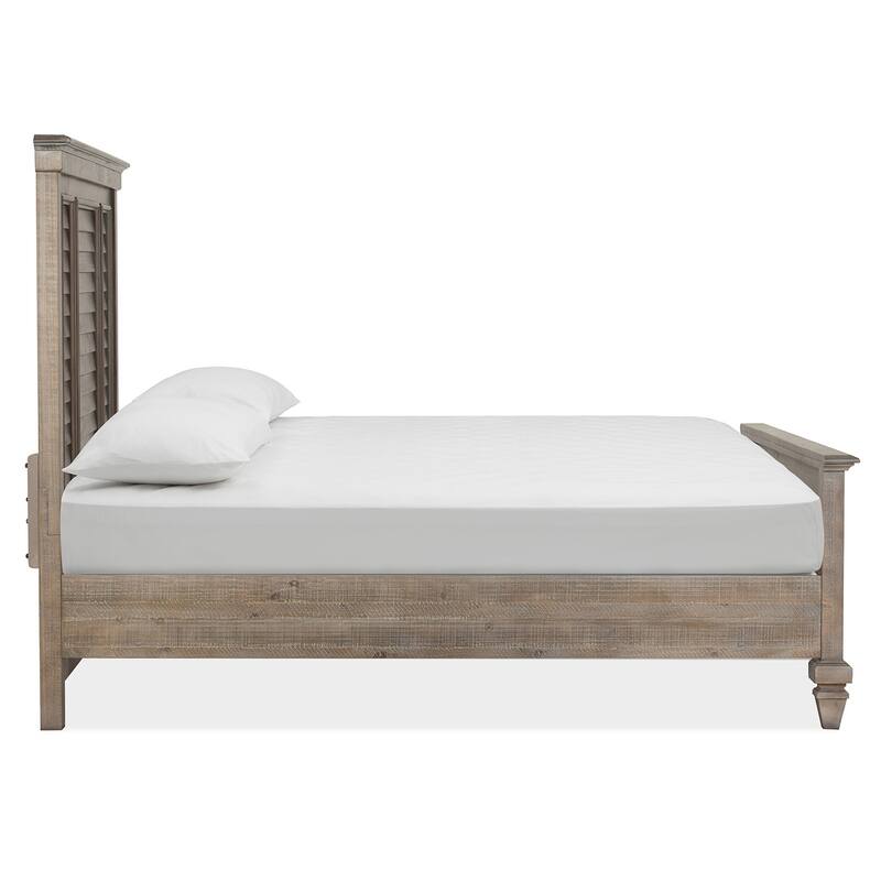 Magnussen Home Lancaster Dovetail Grey Shutter Panel Bed