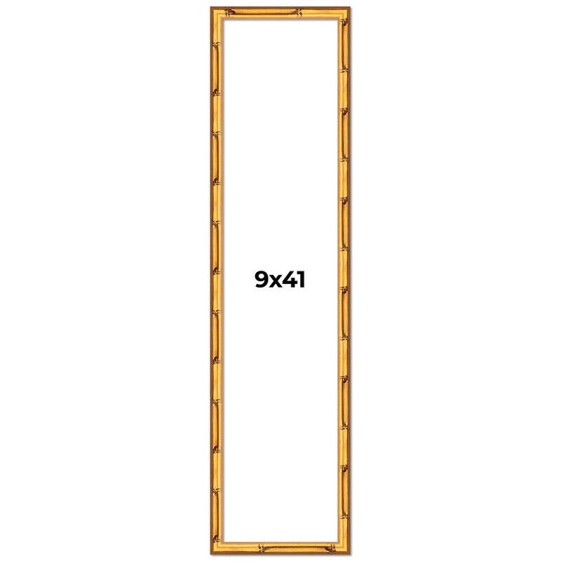 9x41 Frame Gold Bamboo Picture Frame Modern Photo Frame Includes UV Acrylic Shatter Guard Front Acid Free Foam Backing Board