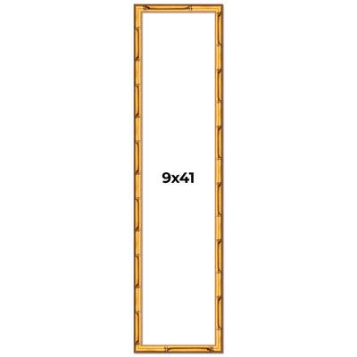 9x41 Frame Gold Bamboo Picture Frame Modern Photo Frame Includes UV Acrylic Shatter Guard Front Acid Free Foam Backing Board