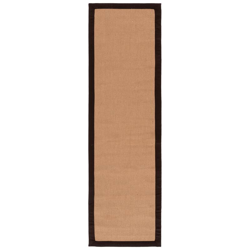 SAFAVIEH Handmade Natural Fiber Cati Flat Weave Jute Rug - 2'3" x 8' Runner - Natural/Brown