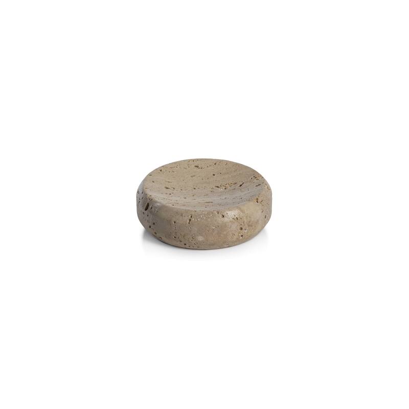 Scotia Travertine Marble Soap Dish - Beige