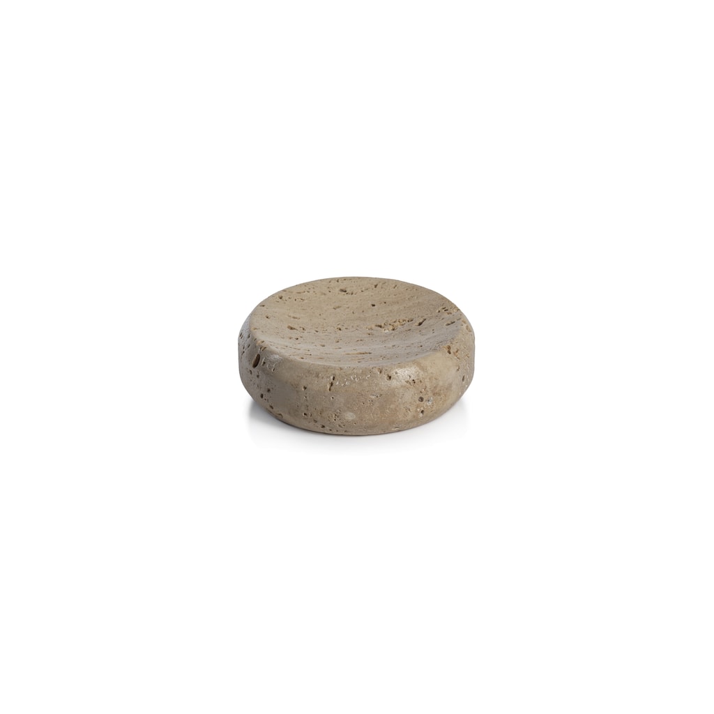 Scotia Travertine Marble Soap Dish - Beige