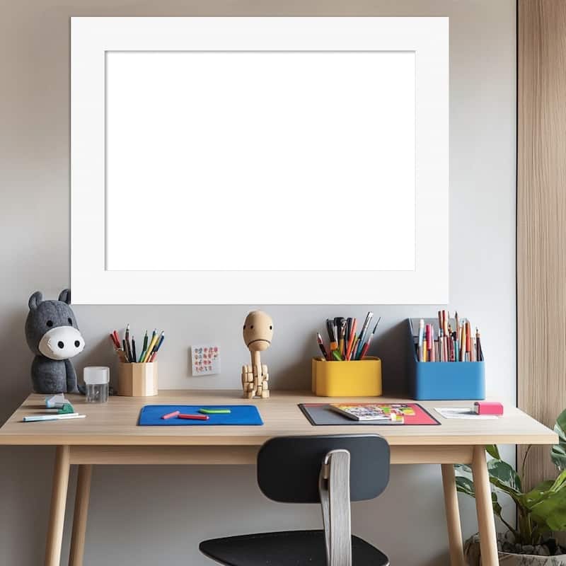 Amanti Art Basic Black Framed Dry Erase Magnetic Board