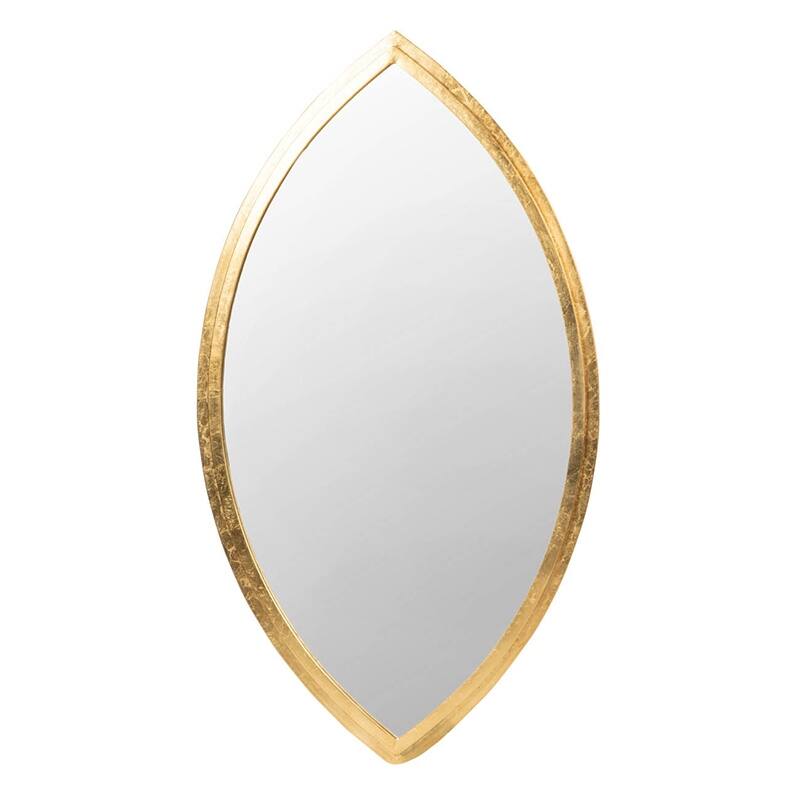 23.7x42.8" Decorative Wall Mirror with Thin Frame Contemporary Design for Living Room - Gold