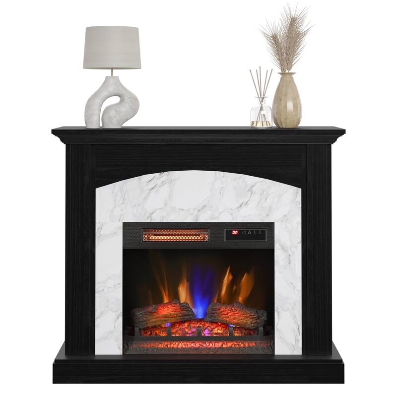 duraflame® Electric Fireplace Wall Mantel, Faux Marble