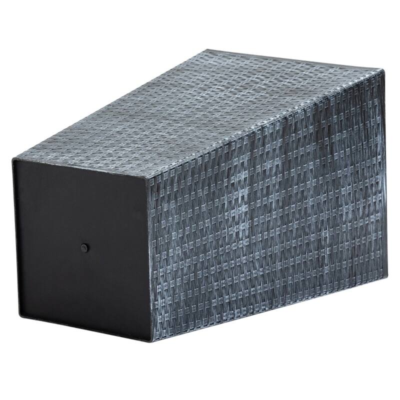 3-Piece Garden Pot Set with Drainage Hole and Rattan Design - 14.25" L x 14.25" W x 24" H