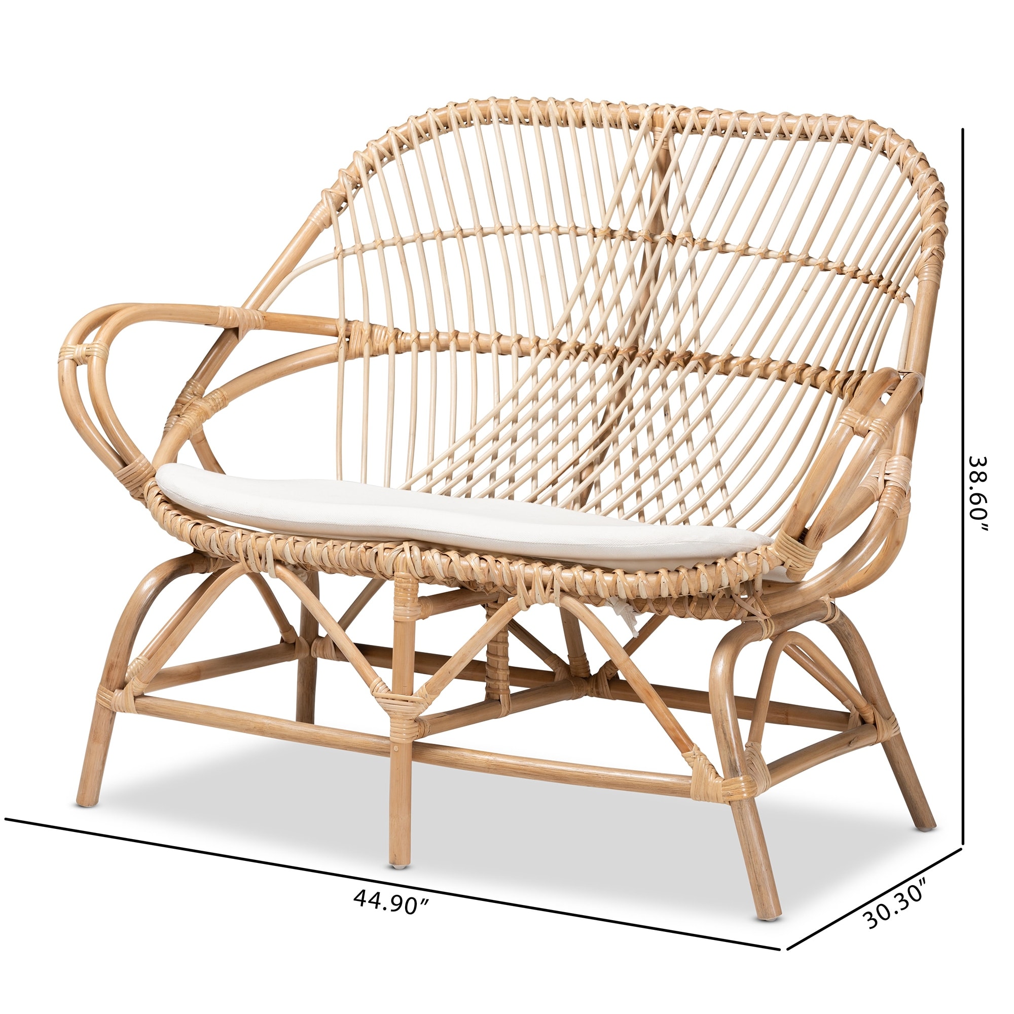 Two seater rattan store