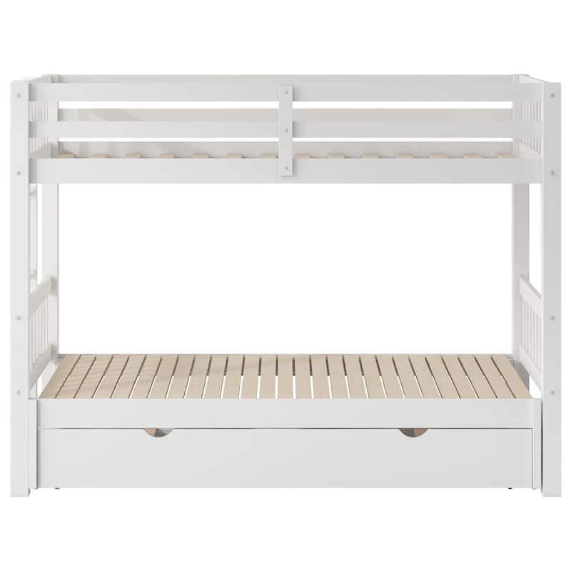 Twin over Pull-out Bunk Bed with Trundle, Espresso