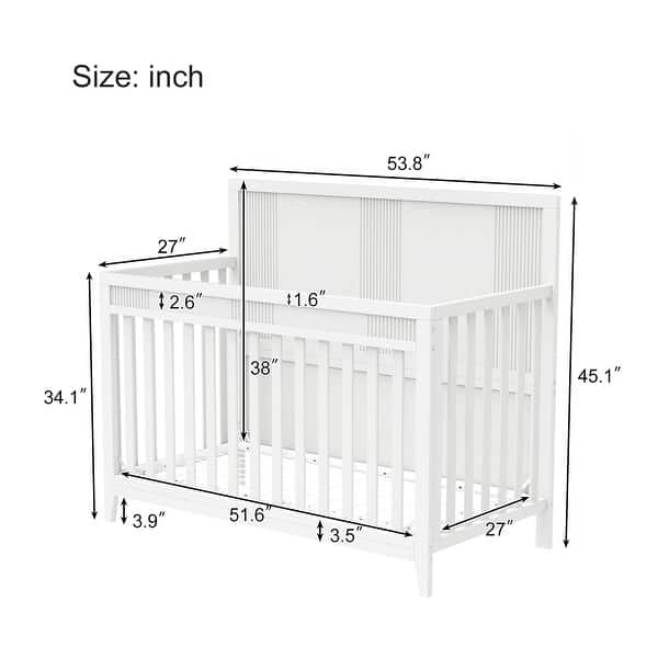 dimension image slide 0 of 2, Certified Baby Safe Crib Pine Solid Wood